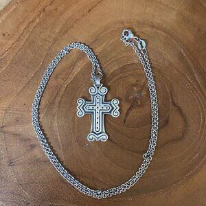 RETIRED James Avery Cross Necklace, Sterling Silver